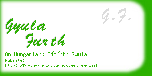 gyula furth business card
